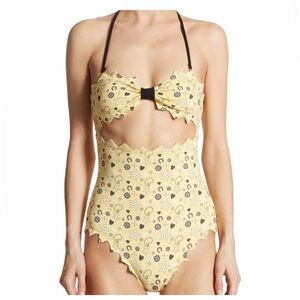 Marysia Yellow Cutout One-Piece Swimsuit
